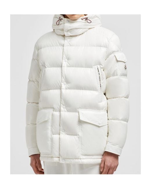 Moncler White Chiablese Short Puffer Jacket for men