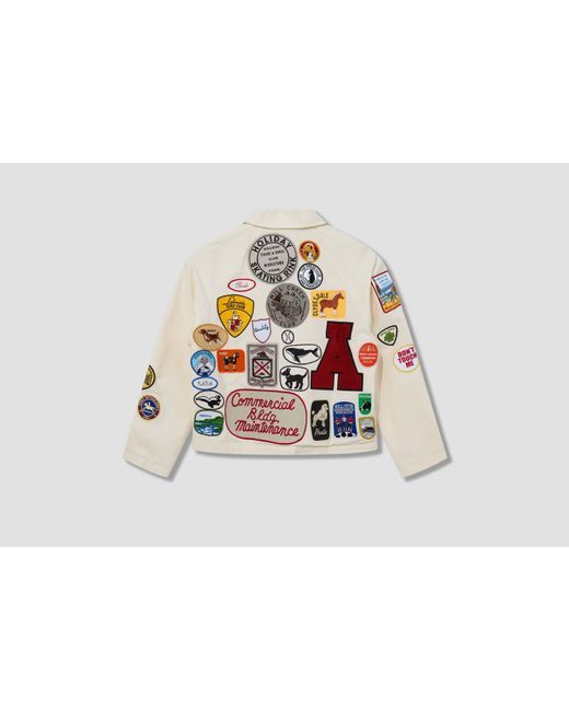 Bode Natural Multi-Patch Cotton Shirt Jacket for men