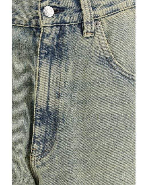 sunflower Gray Super Wide Denim Bermuda Shorts for men