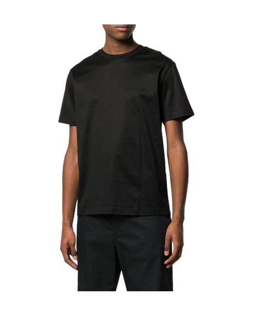 Les Hommes Black Rear Print T-Shirt for men