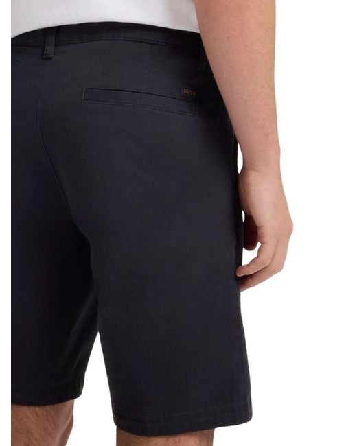 Boss Blue Slim-Fit Chino Shorts for men