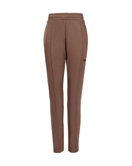The Attico Brown Elastic Waist Casual Pants