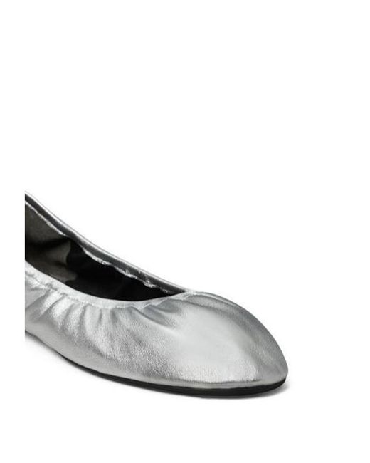 Tory Burch White Eddie Ballet Pumps