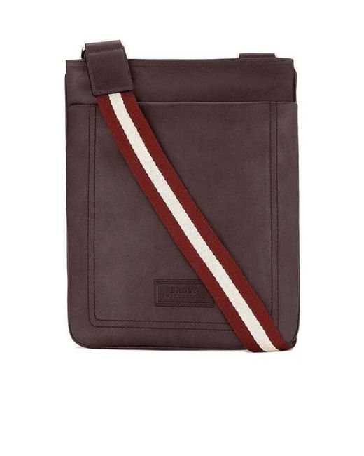 Bally Brown Logo Shoulder Bag for men