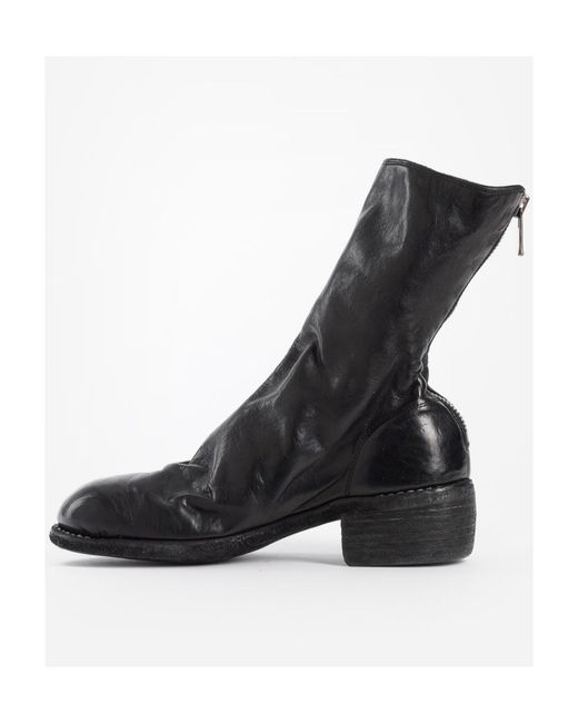 Guidi Black Back-Zipper Boots
