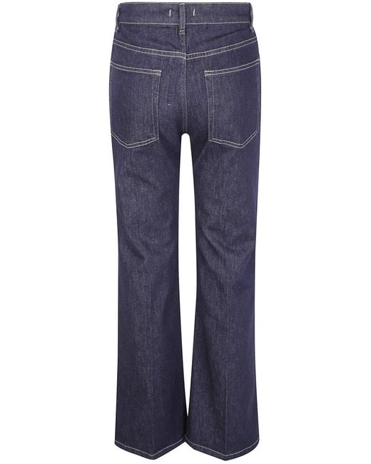 Seventy Blue Buttoned Straight-Leg Jeans