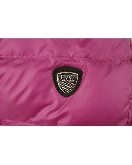 EA7 Pink Logo Details Down Jacket