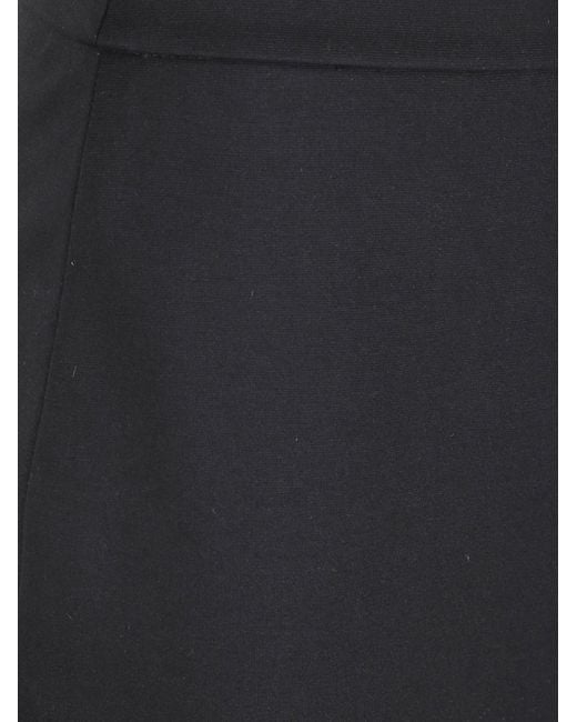 True Royal Black Slit Midi Skirt