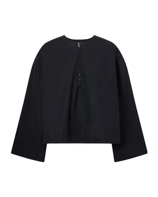 Kallmeyer Black Cotton-Poplin Blouse