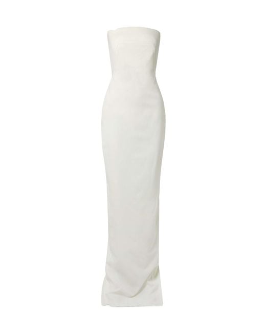Rick Owens White Off-Shoulder Dress