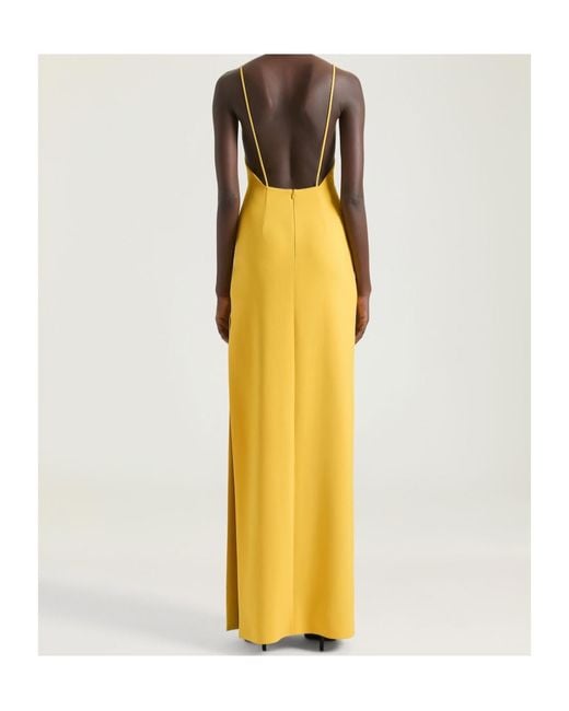 Givenchy Yellow Sliced Long Dress