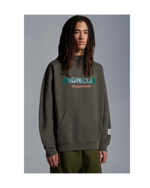 Moncler Green Logo Hoodie for men