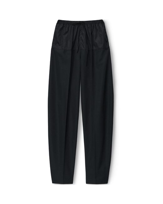 Alexander Wang Black Drawstring Nylon Trousers