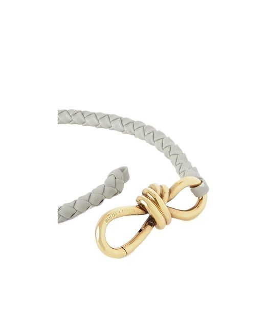 Bottega Veneta White Weave A Belt