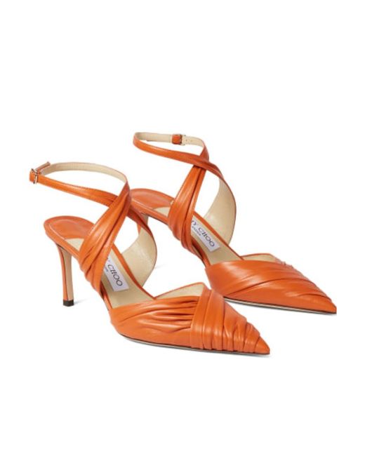 Jimmy Choo Brown Cusp High-Heeled Shoes