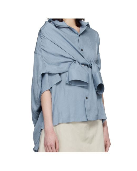 Maison Mihara Yasuhiro Blue Oversized Shirt