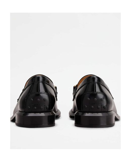 Tod's Black Round-Toe Loafers