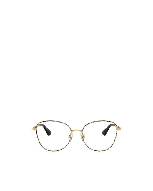 Dolce & Gabbana White Eyewear Butterfly Frame Glasses
