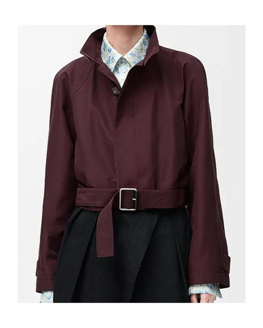 Loewe Purple Cropped Trench Coat