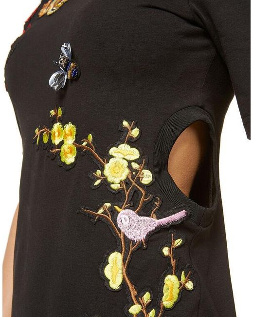 Philipp Plein Black Logo Details T-Shirt Dress