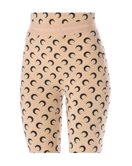 MARINE SERRE Natural Moon Printed Leggings Pants