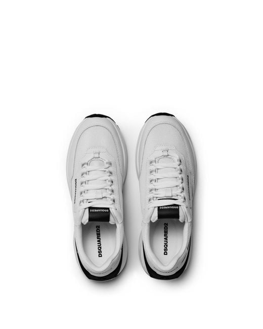 DSquared² White Solid Color Sneakers for men