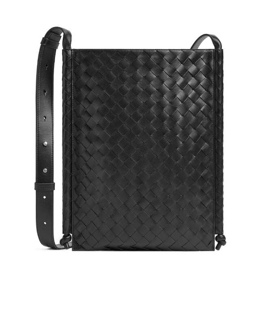 Bottega Veneta Black Flat Loop Large Crossbody Bag for men