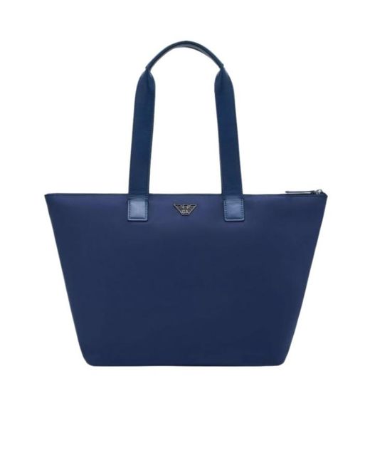 Emporio Armani Blue Large Asv Tote Bag for men