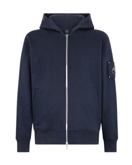 Moose Knuckles Blue Hartsfield Zip-Up Hoodie