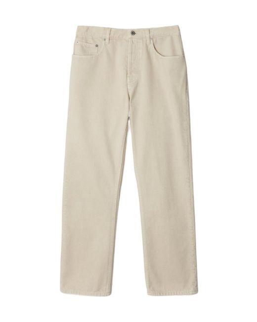 Burberry Natural Logo Patch Straight-Leg Jeans