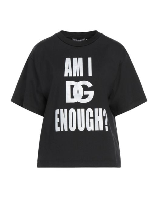 Dolce & Gabbana Black Comfortable Stretch Printed T-Shirt