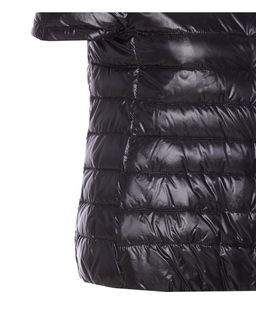 Herno Black Greta Short-Sleeved Puffer Jacket