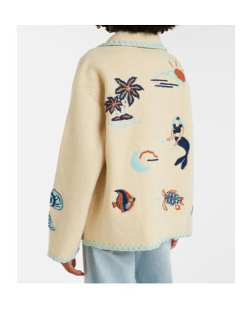 Alanui Natural Remember Me Virgin Wool Jacket