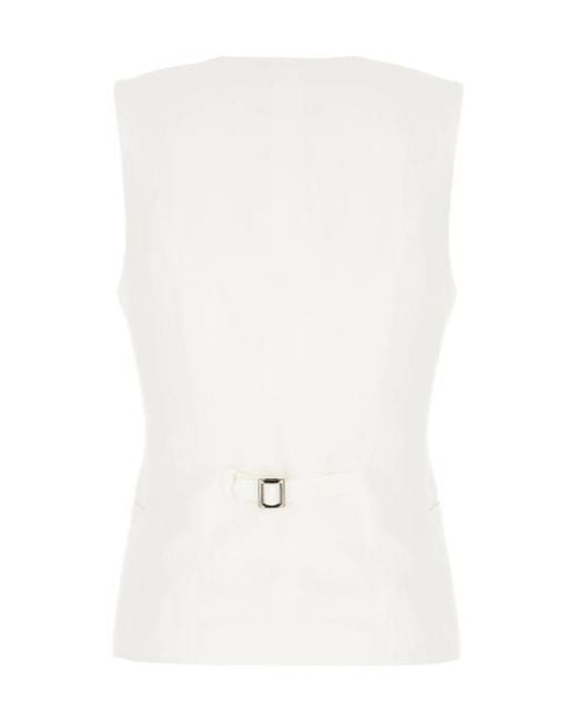 Antonelli White Sleeveless Vest