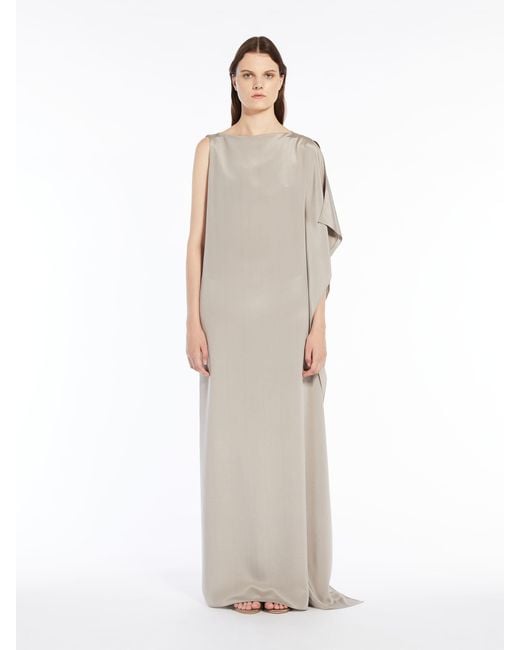 Max Mara White Pianoforte One-Shoulder Ruffled Dress