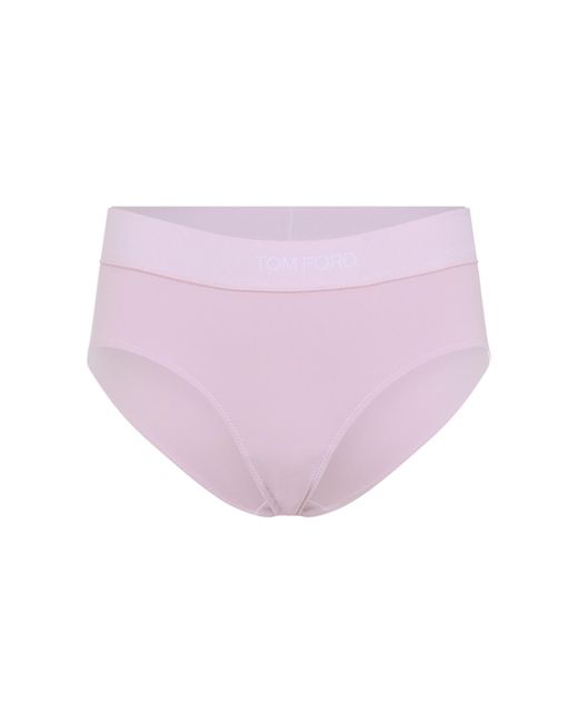 Tom Ford Pink Logo-Waist Briefs