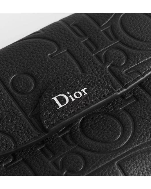 Dior Black Mini Jett Zipped Messenger Bag for men
