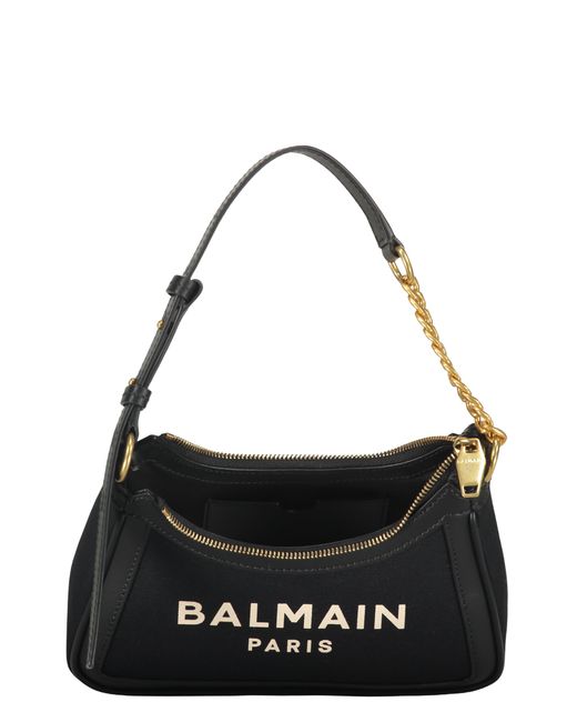 Balmain Black Zip-Up B-Army Shoulder Bag