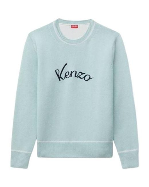 KENZO Blue Varsity' Embroiered Jumper for men