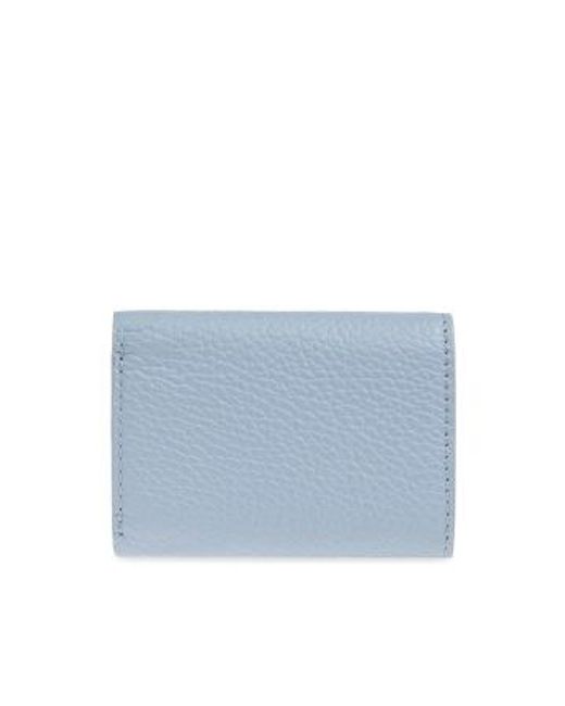 Furla Blue Idea Logo Plaque Small Wallet