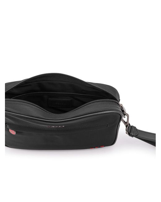 Kiton Black Ciro Logo Plaque Clutch Bag for men