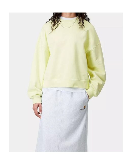 Carhartt Yellow Logo-Embroidered Sweatshirt