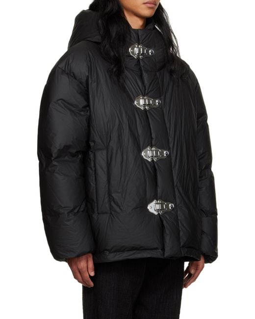 Craig Green Black Padded Latch Down Jacket for men