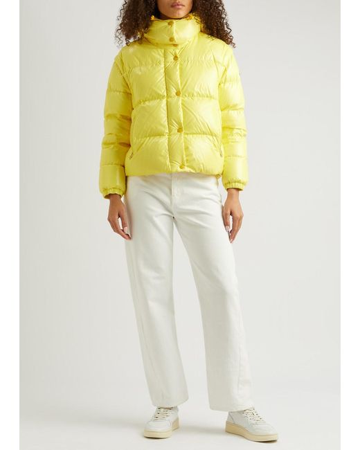 Moncler Yellow Detachable Hood Down Jacket