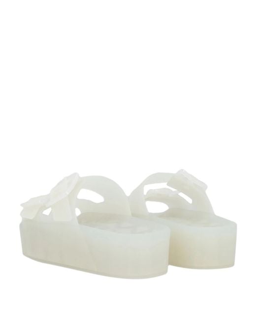 Balenciaga White Minimalist Plain Slippers