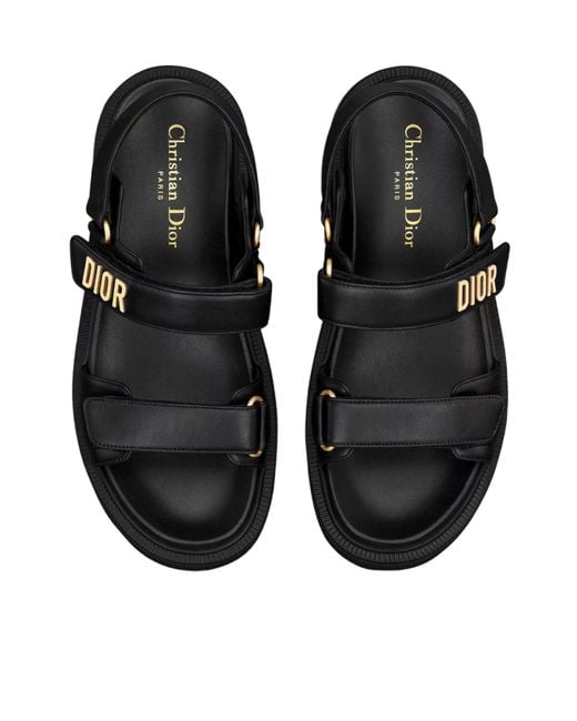 Dior Black Act Platform Sole Sandals
