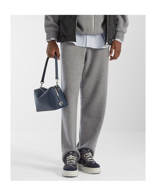 Fendi Blue Force Lace-Up Sneakers for men