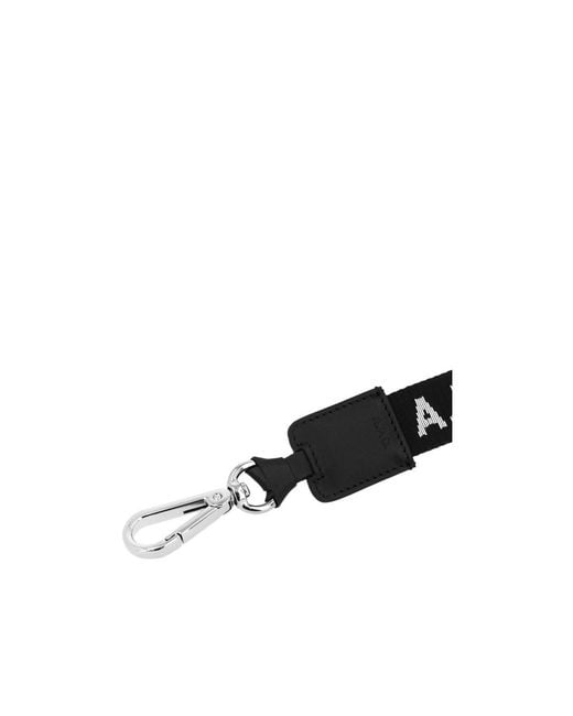 A.P.C. White A.P.C Jacquard Logo Neck Strap Keyring for men