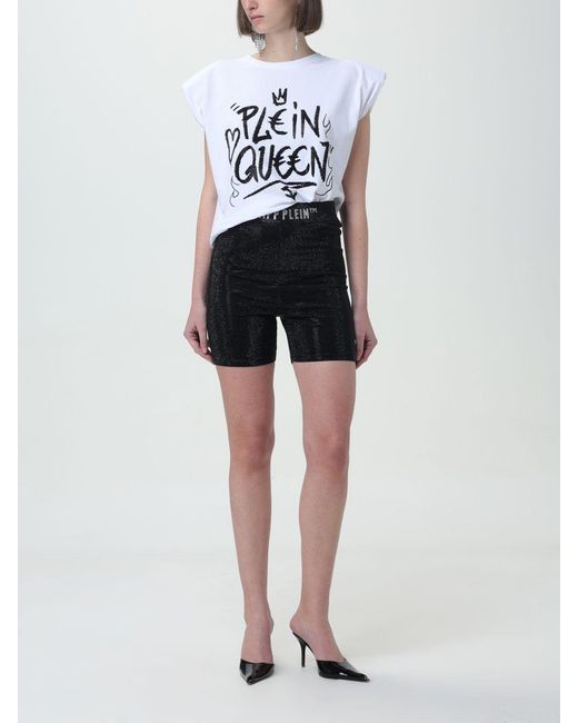 Philipp Plein White Sexy Pure Crystals-Embellished Sleeveless T-Shirt