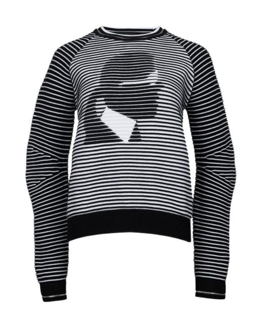 Karl Lagerfeld Blue Striped Pullover